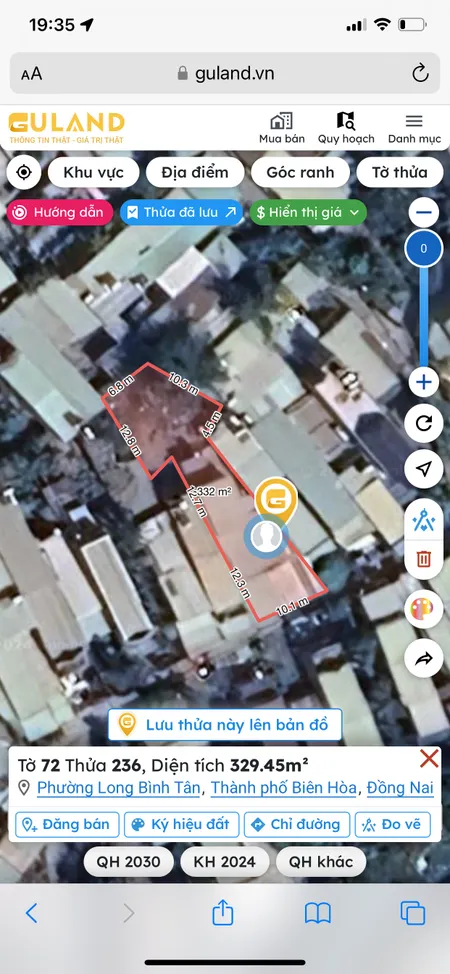 bàn đất có nhà hiện hữu