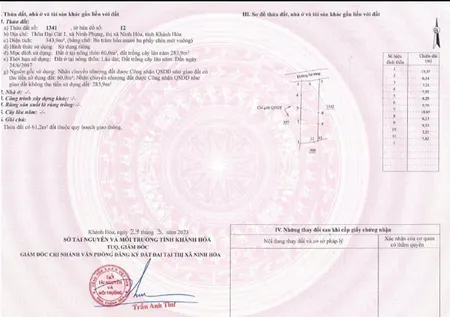 Chủ ngộp cần bán gấp lô đất 343m2 (60ont) Đại Cát 1, Ninh Phụng. LH 0938156791 e hiếu hỗ trợ chốt ạ
