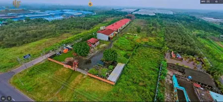 Đất 3 mặt tiền Vành Đai 4, diện tích 2,5ha. có nhà xưởng, biệt thự.