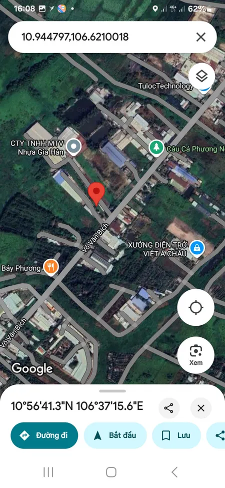 Đất 2.000m thổ 1.000m làm xưởng Mt đường Võ Văn Bích