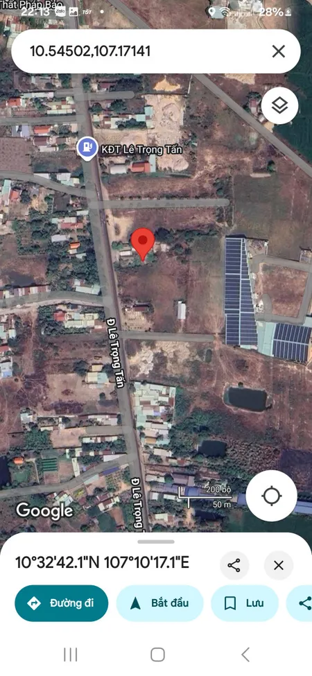 Đất 1.530 m2 thổ 300m2 Mt  Lê Trọng Tấn TP Bà Rịa : 15 x100
