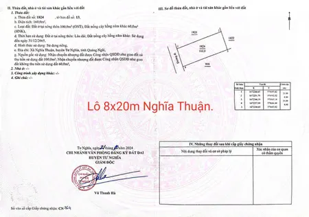 Bán đất 160m² 420 triệu tại Xã Nghĩa Thuận Huyện Tư Nghĩa