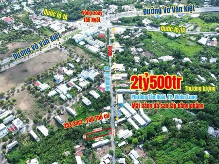 Bán đất 253.4m² 2.5 tỷ tại HL15 (ĐH10) Phường Tân Ngãi Thành phố Vĩnh Long