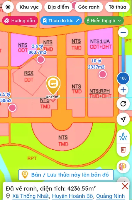 Bán đất 4236.6m² tại Xã Thống Nhất Huyện Hoành Bồ, Quảng Ninh