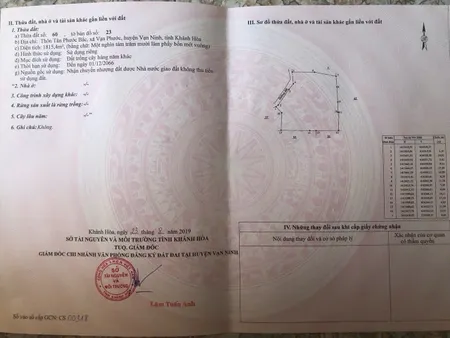 ĐẤT CHÍNH CHỦ - Vị Trí Đẹp thôn Tân Phước Bắc, xã Vạn Phước, Vạn Ninh