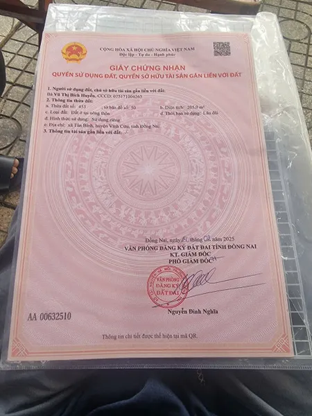 Bán đất sổ hồng thổ cư giá cực tốt cho 205m2 đất xã Bình Hòa ngang 10m !