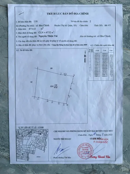 Bán đất bàu chinh