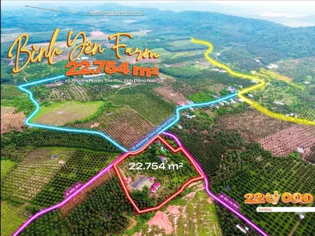 Hơn 2 héc sẵn farm nghỉ dưỡng tại Tân Phú Đồng Nai