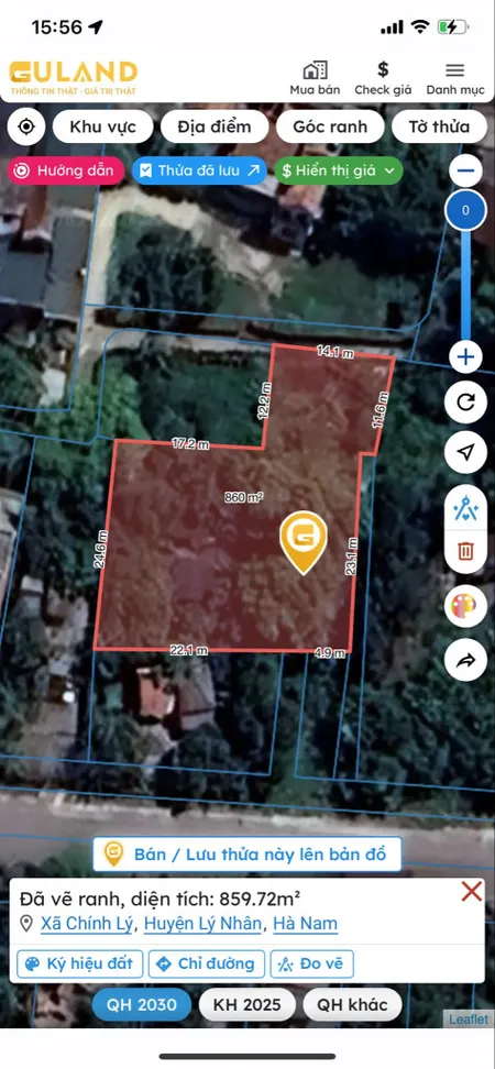 Bán đất 854m² 2 tỷ tại Xã Chính Lý Huyện Lý Nhân