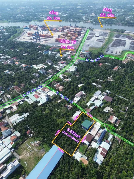 Bán Nhà Vườn Siêu Rộng đường xe 16 chỗ ra vào ở An Sơn, Cách Sông SG chỉ 300m