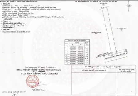Bán đất mặt tiền suối mây cửa lấp phía núi   Phú Quốc, Dương Tơ, 972m², 16 tỷ, sổ đỏ