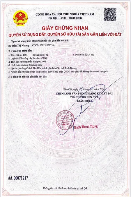 CẦN BÁN GẤP LÔ ĐẤT NỀN TẠI TRUNG TÂM TP. BẾN CÁT
