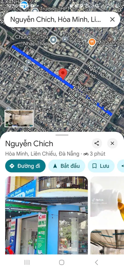 Nhà 3 tầng 2 mặt tiền đường Nguyễn Chích và Phú Lôc