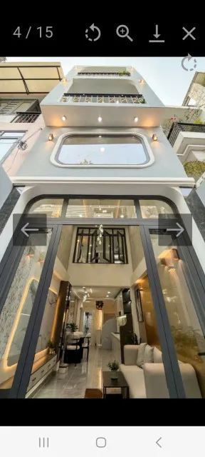Nhà hẻm xe hơi , 35m2 , 4 lầu , Bình Thạnh , giá 6.8 tỷ .