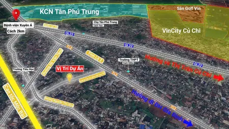 Đất nền liền kề Vincity Củ Chi hót nhất tại Tân Phú Trung Củ Chi, Hồ Chí Minh