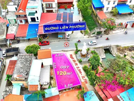Bán lô góc tại xã kênh giang Thủy Nguyên DT 120 ngang 5,5 giá 2tỷ 3xx Lh ngay 0382341632