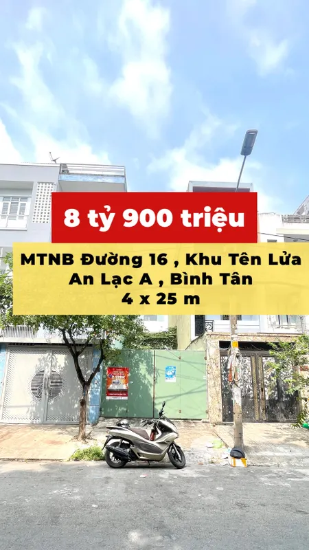 Chủ gửi lô đất khu Tên Lửa giáp Aeon Bình Tân giá 8.9 tỷ !