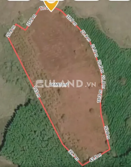 Bán  đất nông nghiệp 16873m² , giá 4.3 tỷ tại, Thị trấn Tân Nghĩa, Huyện Hàm Tân, Bình Thuận