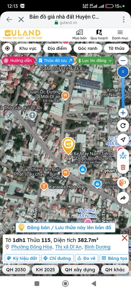 Bán nhà 382.7m² 30 tỷ tại Phường Đông Hòa Thị xã Dĩ An