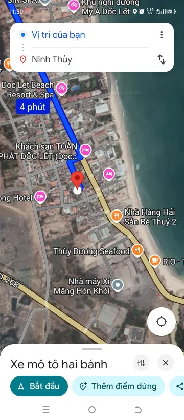 Bán đất 208m² 2.2 tỷ tại Phường Ninh Thủy Thị xã Ninh Hòa