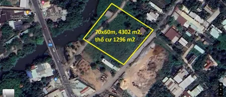 4302m2 (70x60m) đất siêu đẹp, mặt tiền của 2 đường lớn Lê Thị Lơn và Sông Rạch Dứa, Bình Mỹ, Củ Chi