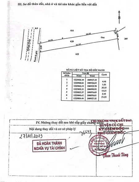 (L623) Đất mặt tiền đường 762, xã An Nhơn Tây, dt 300m2, full thổ, giá 2 tỷ 800 TL