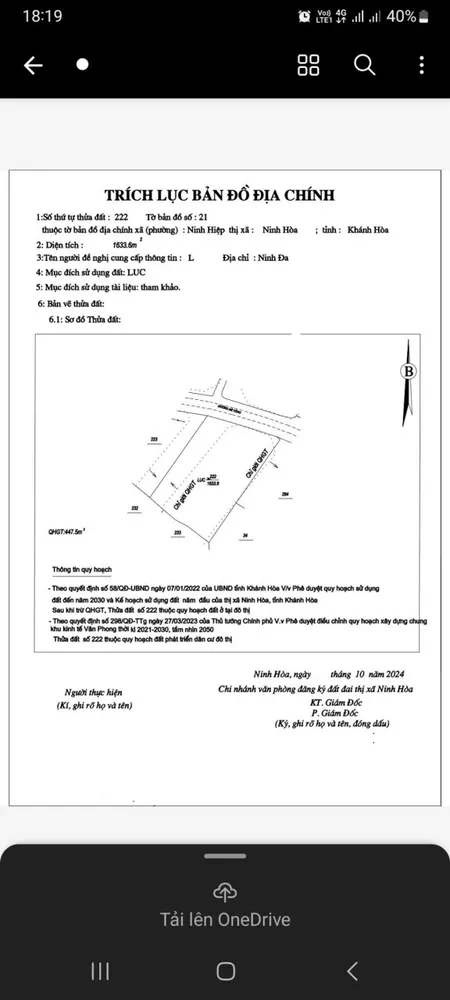 0938.113.403 Bán đất  1636.6m² có 1186m² ODT giá 3 tỷ tại Phường Ninh Hiệp Thị xã Ninh Hòa