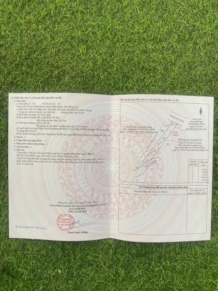 CHÍNH CHỦ CẦN BÁN GẤP LÔ ĐẤT CÓ VỊ TRÍ ĐẸP TẠI THỊ TRẤN ĐỊNH QUÁN  - H. ĐINH QUÁN  - ĐỒNG NAI.