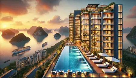Căn hộ  tòa khách sạn Sky M, đường Hoàng Quốc Việt, Hạ Long, view vịnh Hạ Long sở hữu lâu dài,  giá chỉ 2 tỷ.