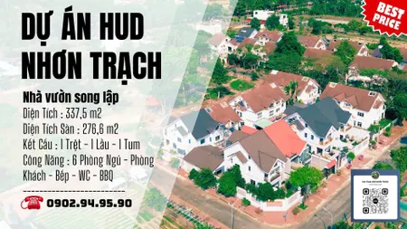 Bán Căn Biệt Thự Vườn Dành Cho Chuyên Gia tại dự án Hud Nhơn Trạch Đồng Nai