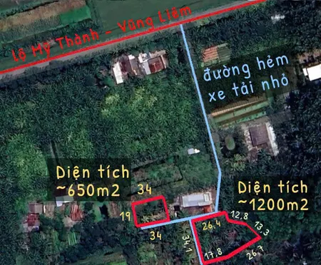 Chính Chủ  Cần Bán Gấp 2 Mảnh Đất Tại Trung Thành – Vũng Liêm - Vĩnh Long