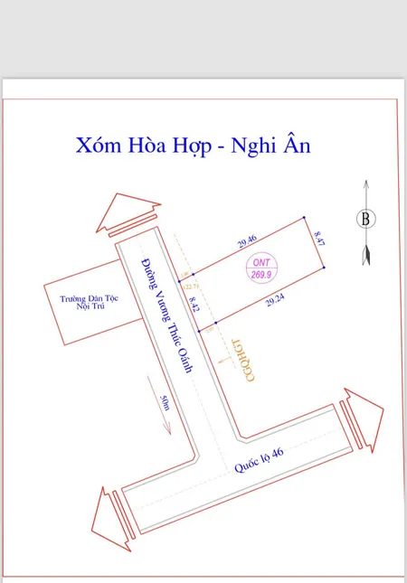 Bán đất xóm Hoà Hợp, xã nghi Ân, tp Vinh