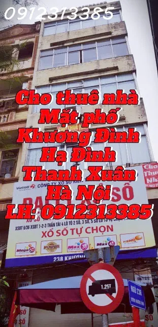 Chính chủ cho thuê nhà mặt phố Khương Đình, phường Hạ Đình, quận Thanh Xuân, Hà Nội.