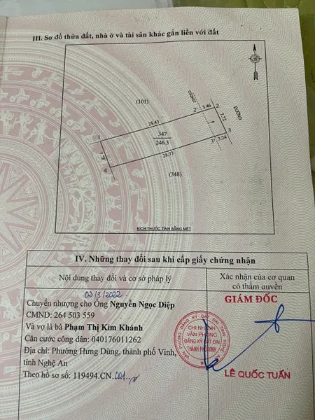 Bán đất mặt đường Kim Khánh, xóm Kim Khánh, xã Nghi Ân, tp Vinh