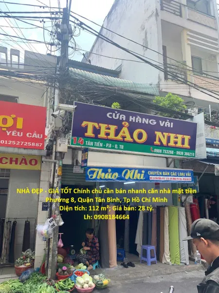 NHÀ ĐẸP - GIÁ TỐT Chính chủ cần bán nhanh căn nhà mặt tiền chợ Vải Tân Bình, TP HCM
