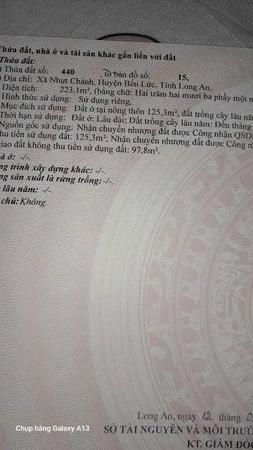 Đất Đẹp - Giá Tốt - Chính Chủ Cần Bán Lô Đất Vị Trí Đẹp Tặng Nhà Xã Nhựt Chánh, Bến Lức, Long An