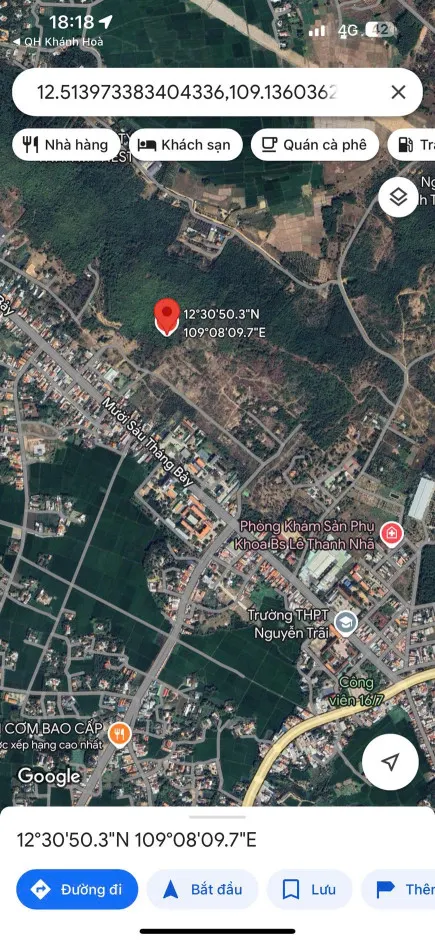 Bán hơn 2.4ha đất RSX trung tâm đường 16/7 thị xã Ninh Hoà với gần 2000m quy hoạch đất ở đô thị