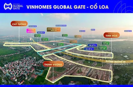 Bán các căn liền kề biệt thự đối diện chung cư Vinhomes Global Gate Cổ Loa Đông Anh.