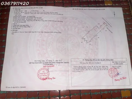 Bán lô đất 4.021m2 mặt tiền 10m Quốc Lộ 91B Thị trấn An Lạc Thôn, Kế Sách, Sóc Trăng