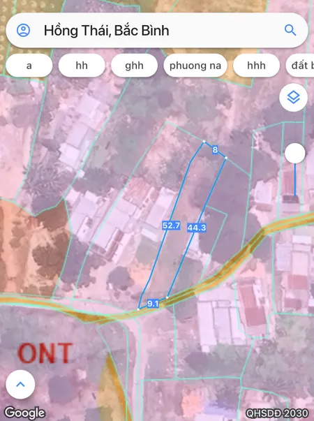 Bán miếng đất 377,7m² full thổ cư , 2.57 tỷ tại Xã Hồng Thái Huyện Bắc Bình