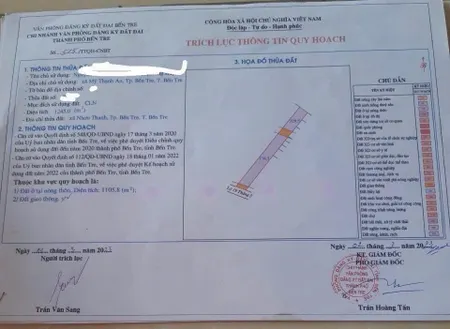ĐẤT ĐẸP - MẶT TIỀN - Chính Chủ Cần Bán Nhanh Lô Đất Xã Nhơn Thạnh, TP Bến Tre