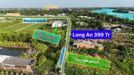 Long An 399tr 5x22 full thổ cư Châu Thành