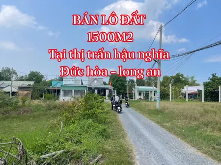 BÁN LÔ ĐẤT 1500M2- KẾ BÊN DỰ ÁN VINHOMES HẬU NGHĨA - GIÁ ĐẦU TƯ CHO ANH CHỊ