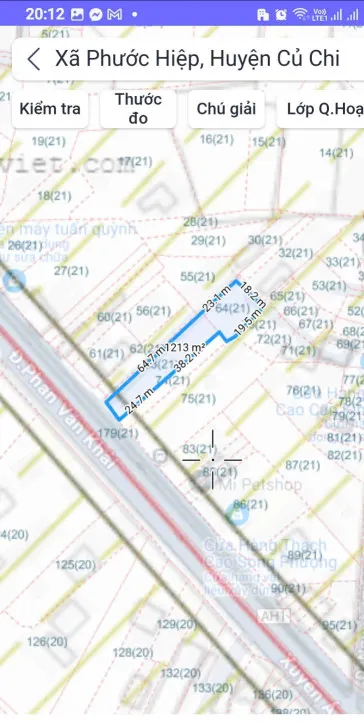 1212m2 Đất Mặt Tiền Quốc Lộ 22 Phước Thạnh Củ Chi Hồ Chí MInh có 12 tỷ x