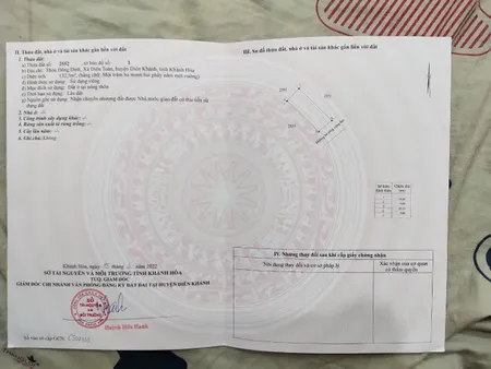 Bán nhà khu tái định cư Diên Toàn, Diên Khánh. Nhà có sân rộng rãi, đường ô tô 6m