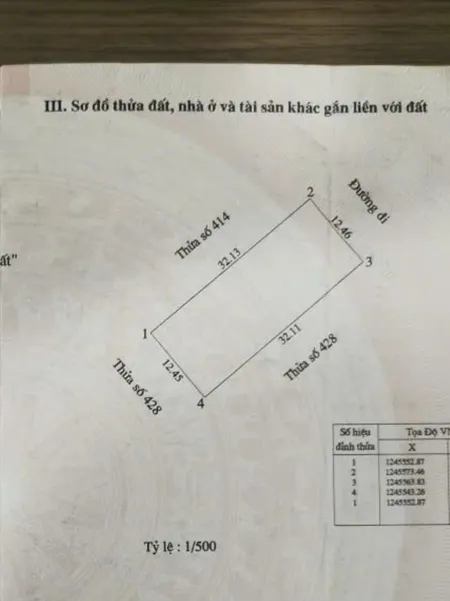 Bán miếng đất 400m² full đất ở , 2.23 tỷ tại Xã Phong Phú Huyện Tuy Phong
