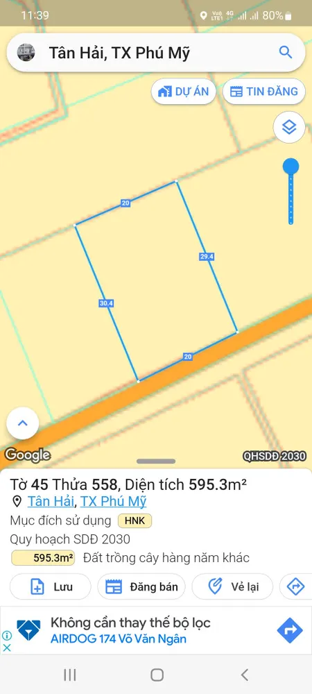 Nhà Đất Tân Hải TX Phú Mỹ Bà Rịa - Vũng Tàu