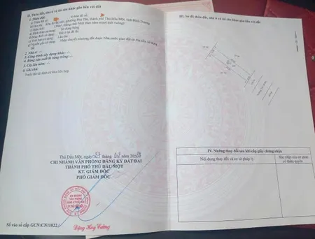 Bán đất 309.4m² 4.6 tỷ tại Phường Phú Tân Thành phố Thủ Dầu Một chỉ cách vòng xoay TPM vai trăm mét