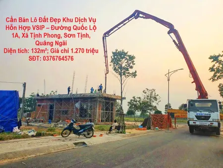Cần Bán Lô Đất Đẹp Khu Dịch Vụ Hỗn Hợp VSIP – Đường Quốc Lộ 1A, Xã Tịnh Phong, Sơn Tịnh, Quảng Ngãi