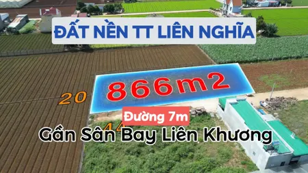 🌐🌐 Đất Nền Thị Trấn Liên Nghĩa 🏝️🏝️ Diện Tích: 44 x 20 - 200m2 Đất Thổ Cư - Đường Bê Tông 7m.
